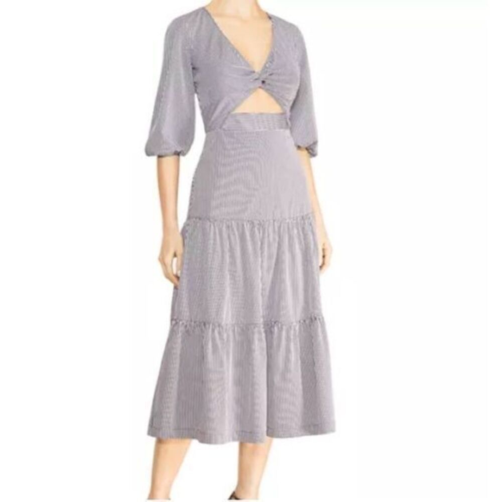 PARKER NWT Marzia Striped Cutout Midi Dress US 8